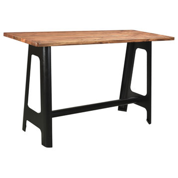 79 Inch Bar Table Natural Industrial Moe's Home