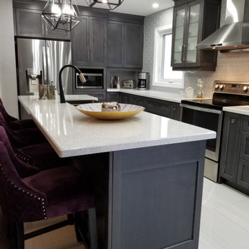 Grey & Purple Kitchen