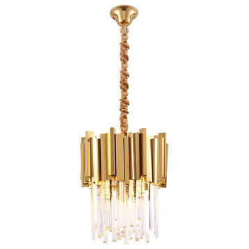Gold Plated Stainless Steel K9 Crystal Pendant Chandelier By Morsale