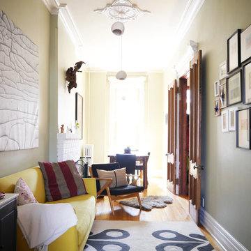 A Brownstone Library becomes a Functional Family Home