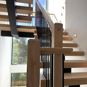 Project #139 | Four Story Modern Floating Staircase