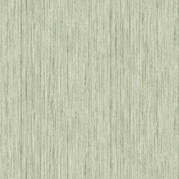 Justina Green Faux Grasscloth Wallpaper, Bolt