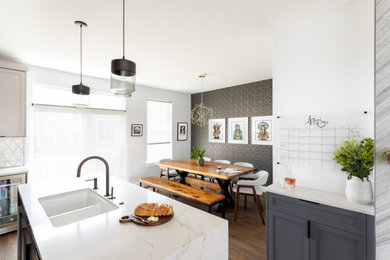 Inspiration for a modern kitchen remodel in Chicago