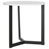 Arden Mid Century Modern Lacquer End Table White/Black