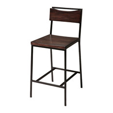 Fashion Bed Group - FBG Columbus Metal Counter Stool, Black Cherry/Black Frame, 26", C1X136 - Bar Stools and Counter Stools