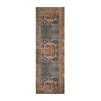 Cobalt Blue Spice Printed Polyester Layla Area Rug by Loloi II, 2