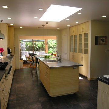 Kitchen remodel with bamboo cabinets