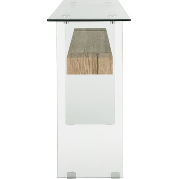 Kayley Console Table - Natural, Glass