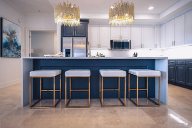 Trendy home design photo in Miami