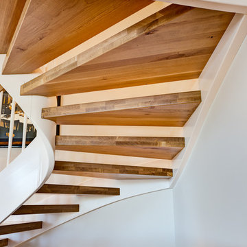 Continuous Stair - Red and White Wormy Oak