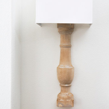 Wooden Half Baluster Sconce