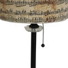 28" Crystal Buffet Lamp With Musical Notes Shade, Oil Rubbed Bronze, Single