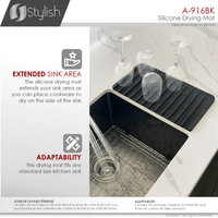 STYLISH Silicone Drying Mat and Trivet, Black