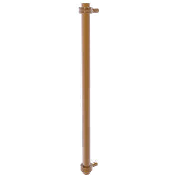 18" Refrigerator Pull With Groovy Accents, Brushed Bronze