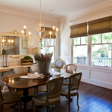Cedar Hill Farmhouse with Bali Natural Woven Wood Shades from Blinds.com