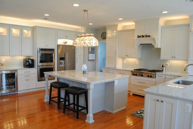 This is an example of a beach style kitchen in DC Metro.