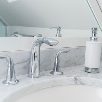 Transitional Cambridge Attic Bathroom