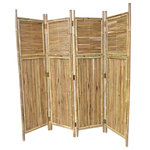 Master Garden Products - Bamboo 4-Panel Screen, 72"x72" - Bamboo screen and room dividers can be used indoors or outdoors in residential or any commercial facilities, to separate an area for privacy or for creating extra room. They can be folded and stored away easily when not in use. Our bamboo screen panels are processed naturally for indoor and outdoor use.
