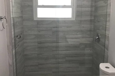 3/8" Frameless Clear Glass "Barn Style" Shower Door