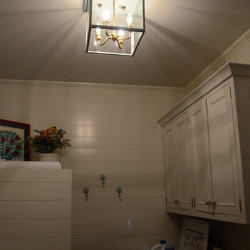 Flush Mounted Lantern, Electric Lantern, Blue Finish