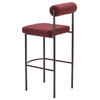 Barstool Set of 2, Red and Bronze, Counter Stool