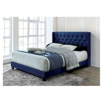 Cm7216nv-t Furniture Of America Jenelle Twin Bed, Navy