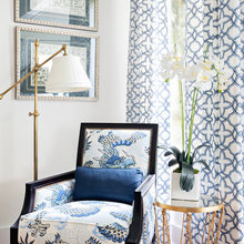 Blue And White Family Room