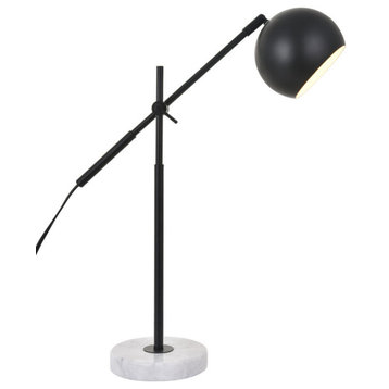 Living District Aperture 1-Light Black Table Lamp