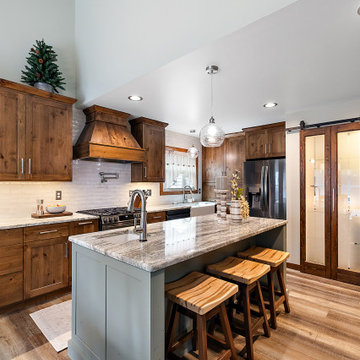 Showplace EVO Pendleton 275 in Rustic Alder Cashew and Evergreen Fog Kitchen