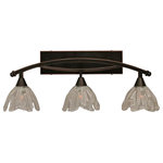 Toltec Lighting - Toltec Lighting 173-BC-759 Bow - Three Light Bath Bar - Shade Included.IS THIS A CHAIN HUNG FIXTURE?: NoWarranty: 1 YearAssembly Required: YesBackplate Length: 16.00* Number of Bulbs: 3*Wattage: 100W* BulbType: Medium* Bulb Included: No