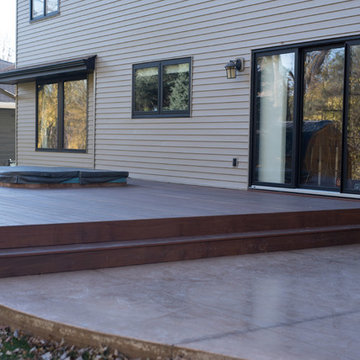 IPE deck with sunken hot tub