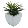 Faux Star Succulent in Tapered Zinc Pot, Farmhouse