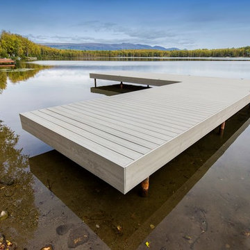 L-Shaped Trex Dock in Wasilla, Alaska by Treeline Construction