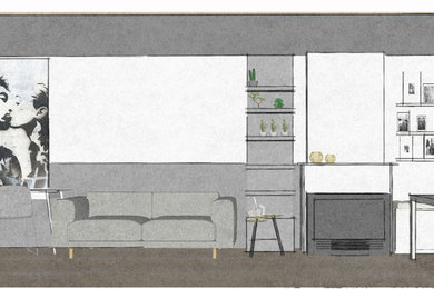 Danish living room photo in Amsterdam