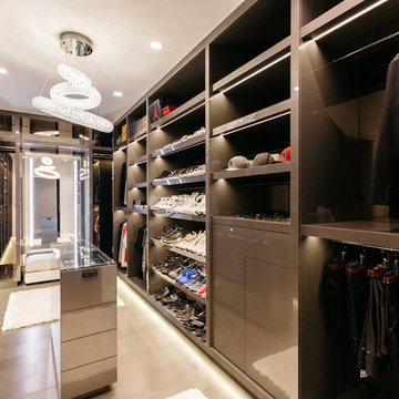 Custom Walk in Closet with Watch Display