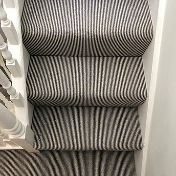 Striped Carpet To Stairs