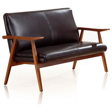 Arch Duke Loveseat in Black and Amber