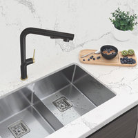 STYLISH Kitchen Sink Faucet Single Handle Pull Down Dual Mode Stainless Steel