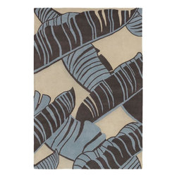 Chandra - Alfred Shaheen Cream/Blue/Brown (Ivory/Blue/Brown) 7 ft. 9 in. x 10 ft. 6 in. - Rugs
