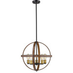 Z-Lite - Z-Lite 472B20-RM Kirkland - 19.75" Five Light Pendant - Full of industrial charm, this five-light pendantKirkland 19.75" Five Rustic Mahogany *UL Approved: YES Energy Star Qualified: n/a ADA Certified: n/a  *Number of Lights: Lamp: 5-*Wattage:100w Medium Base bulb(s) *Bulb Included:No *Bulb Type:Medium Base *Finish Type:Rustic Mahogany