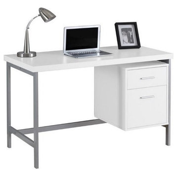 Atlin Designs 48" Metal Home Office Desk in White