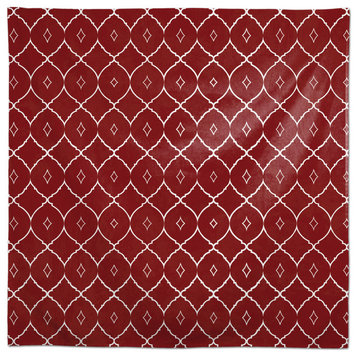 Cool Geo Pattern Red 58x58 Tablecloth