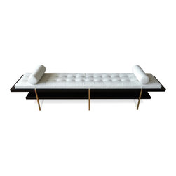 City Bench with Center Leg - Upholstered Benches