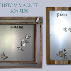 Custom magnet board, metal and reclaimed wood - Home Decor