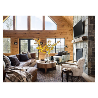 Benjamin Road - Rustic - Living Room - Portland Maine - by Jamie Keskin ...