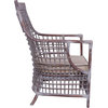 Andreas Rattan and Bamboo Club Chair With Seat Cushion