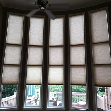 Holly Springs GA Motorized Cellular Honeycomb Shades in Great Room