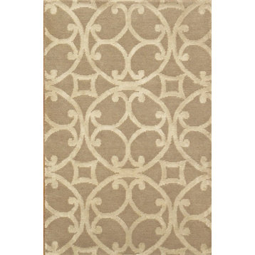 Pasargad Modern Collection Hand-Knotted Silk & Wool Area Rug, 2'x3'
