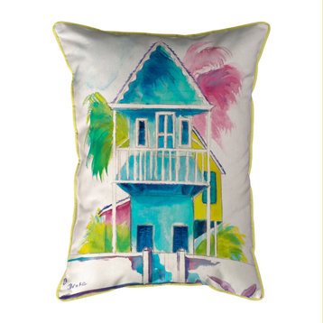 W. Palm Hut Blue Large Indoor/Outdoor Pillow 16x20