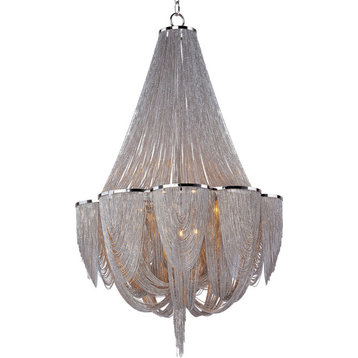Chantilly 12 Light Chandelier in Polished Nickel